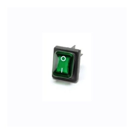 Allpoints Allpoints 8015428 Switch, Rocker, Lighted (Green) For Prince Castle 8015428